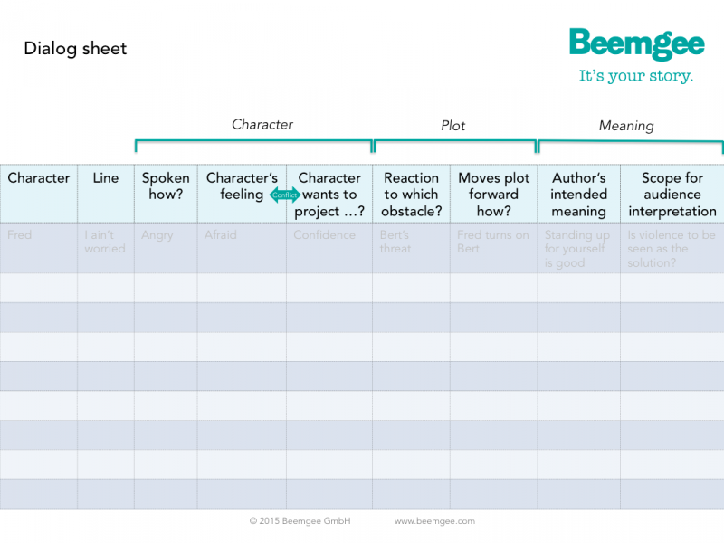 Beemgee_Dialog_Sheet