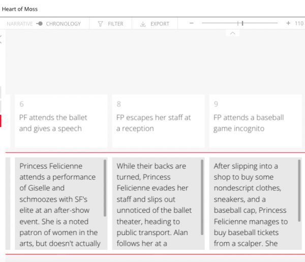 Narrative and Chronology switch