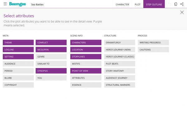 Step Outline Select Details Overview